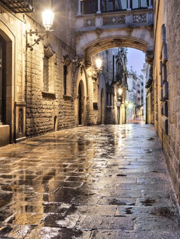 barcelona street pebbled travel budget