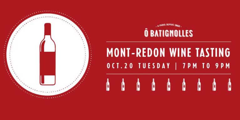 Chateau Mont-Redon Wine Tasting at Ô Batignolles