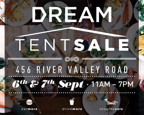 Dream Tent Sale: Eat More, Drink More, Shop the Sale