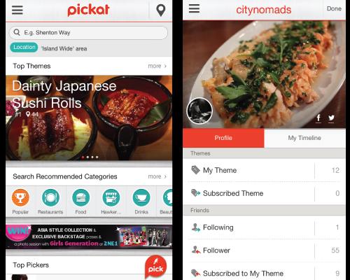 Pickat – A new mobile app rival to HungryGoWhere?