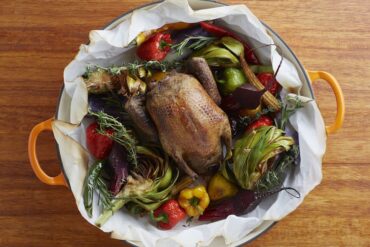 Basilico Singapore Review - Roasted Pigeon in Parchment Paper with Seasonal Roast-baked Vegetables