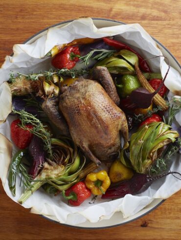 Basilico Singapore Review - Roasted Pigeon in Parchment Paper with Seasonal Roast-baked Vegetables