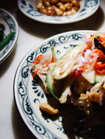 Grilled tiger prawns and raw sambal at lantern bali