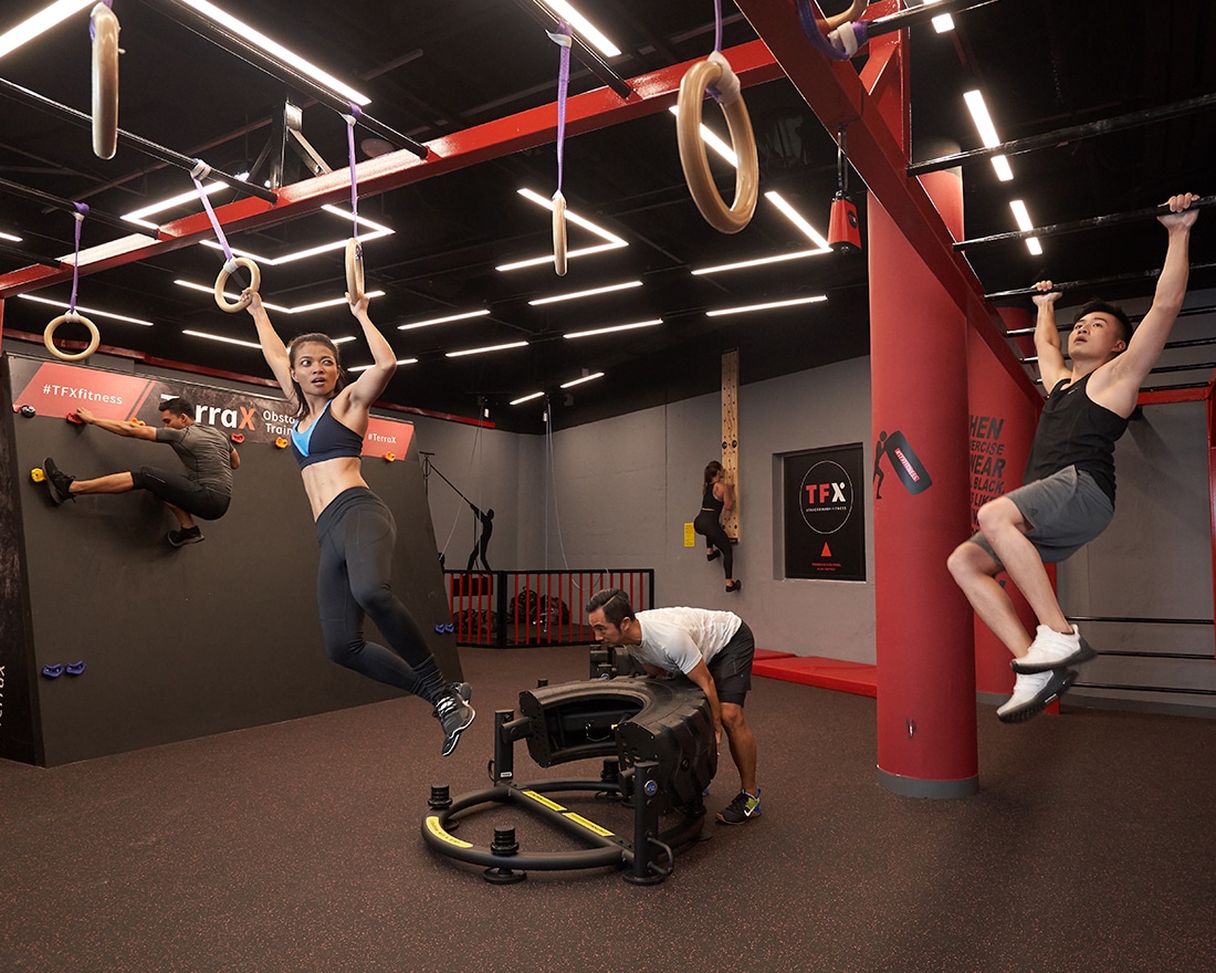 TFX Millenia Walk: Singapore’s Largest Gym Boasts Its Own Obstacle Race Course