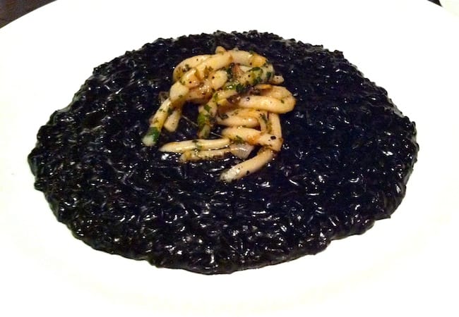 Squid ink risotto 