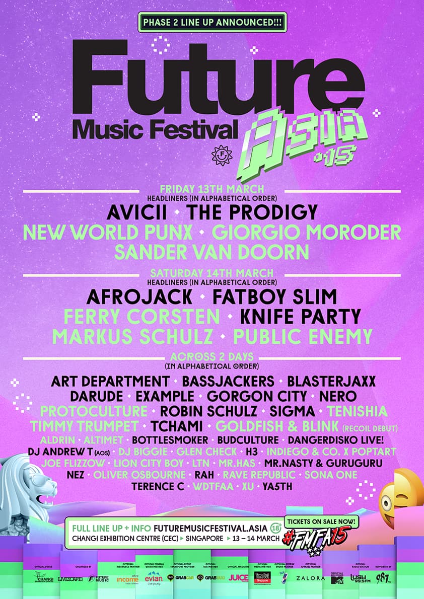 Future Music Festival Asia 2015 Complete Line-Up