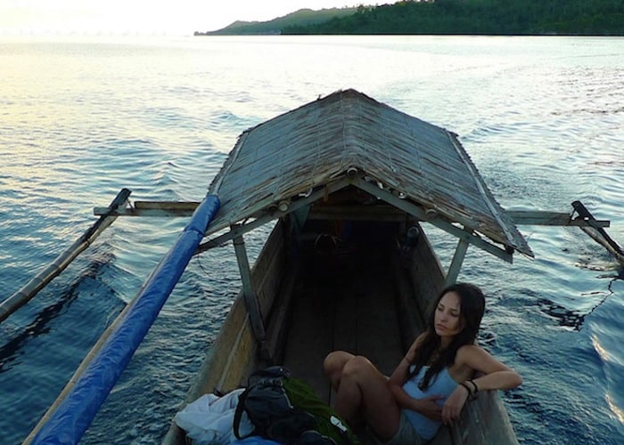 Floating away on an Indonesian boat 