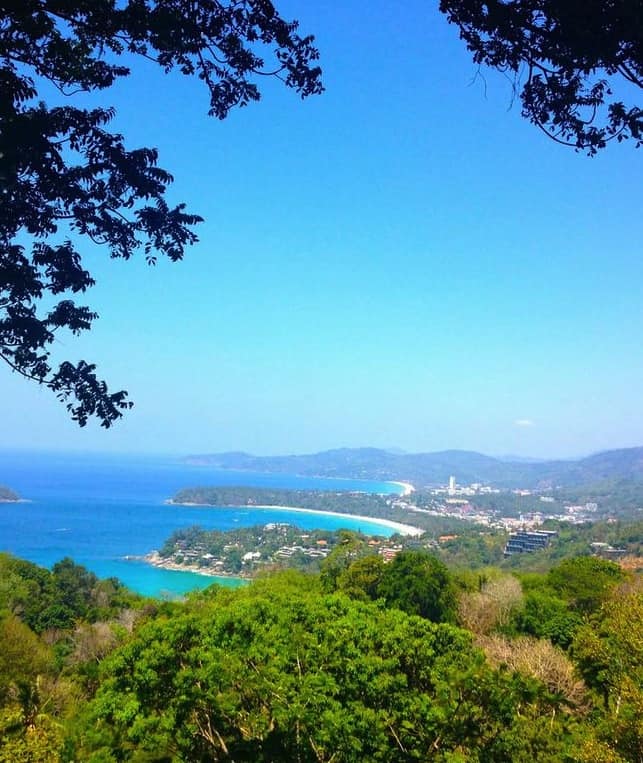 View over Kalim and Karon beaches Phuket Thailand