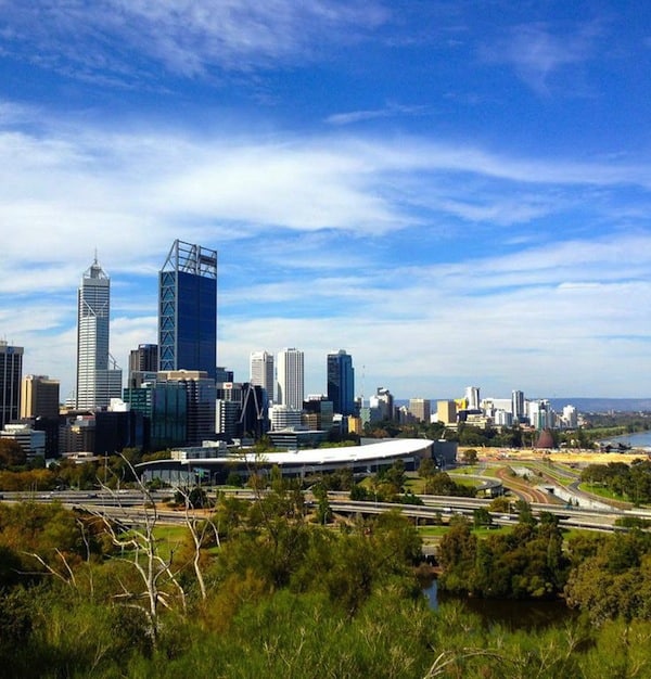 The view from Kings Park Perth