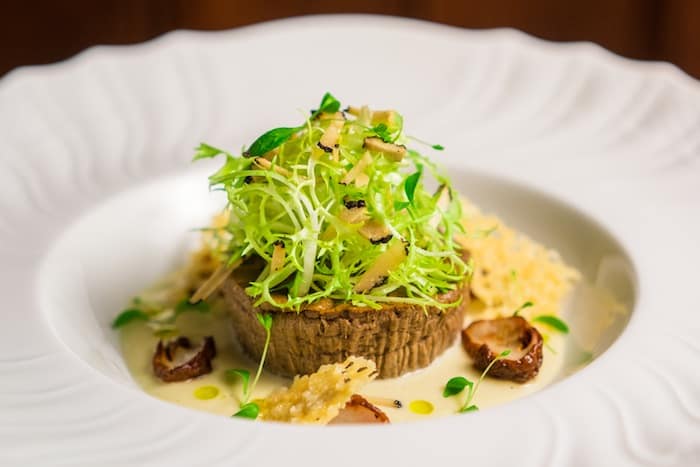 Osteria Art review - Porcini Mushroom Flan with Truffle Leek Velouté - Osteria Art Italian restaurant Singapore