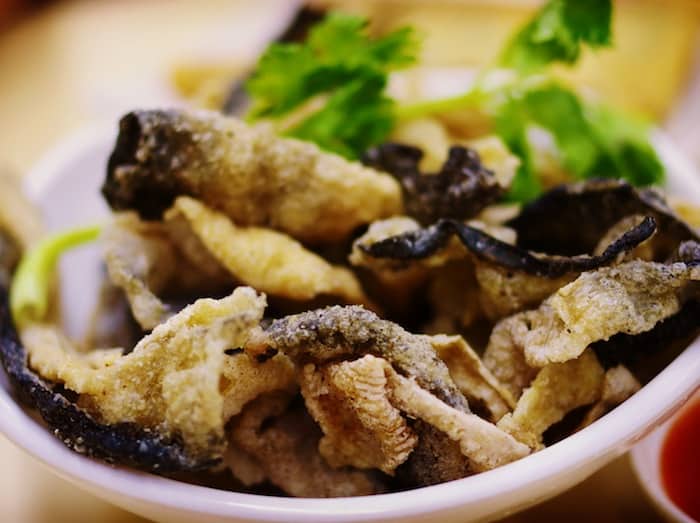 Best seafood dishes in Singapore - Wo Peng's Eel Skin Crisps