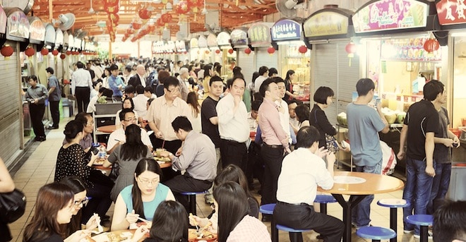 singaporean food hawker centre in Singapore