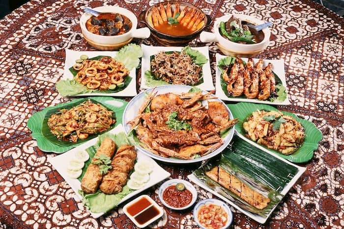 Spread of food at House of Peranakan Petit