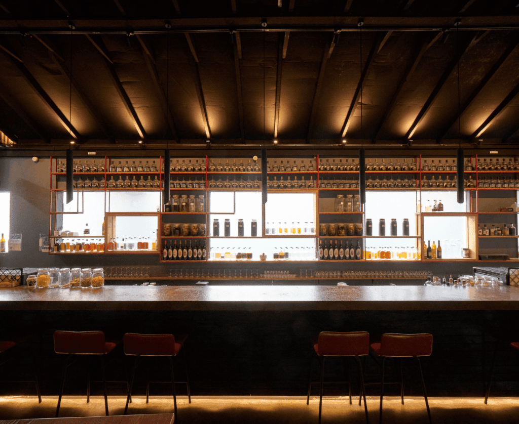 Interior of The Tanglin Gin Jungle in Dempsey, Singapore