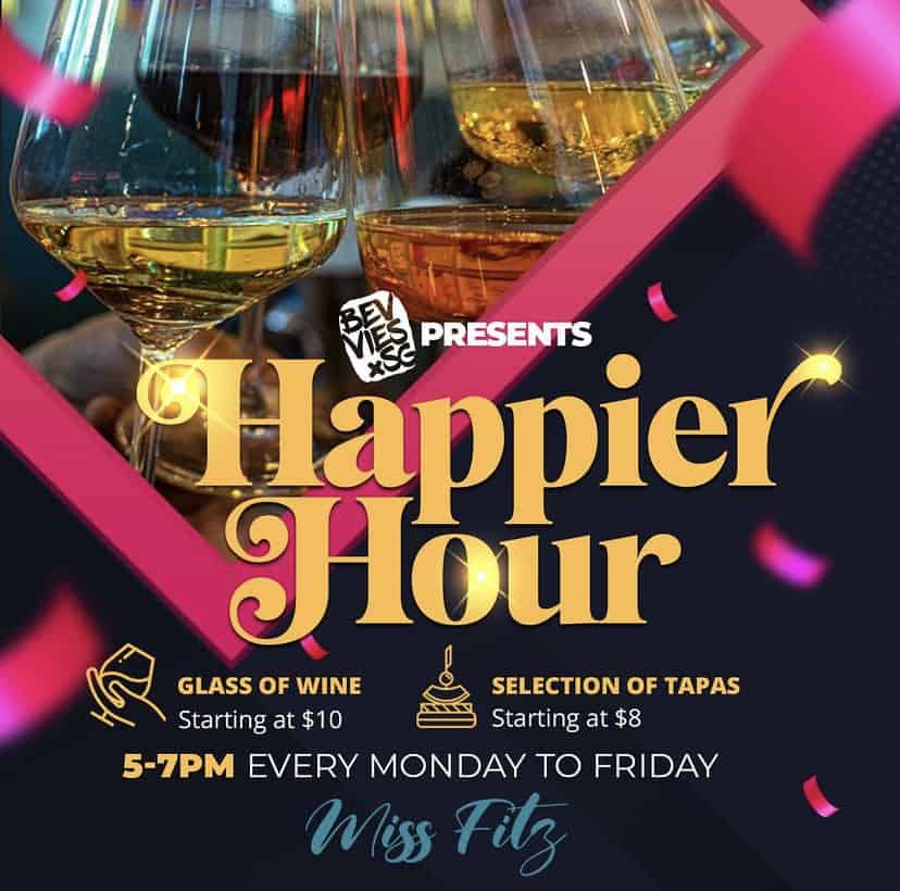 Bevvies Singapore presents Happier Hour at Miss Fitz City Nomads