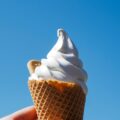 Best ice cream and gelato in Singapore 2026, soft serve cone against blue sky