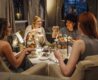 four women having high teas together