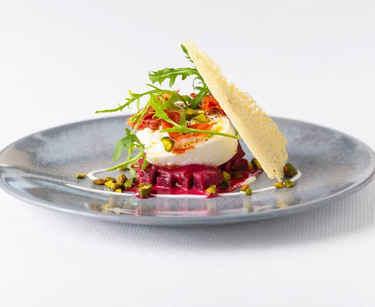 Spago Burrata with Roasted Beets