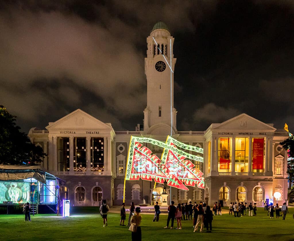 The Best Things To Do In Singapore This January 2024 City Nomads   Embroidered Landscapes By SISTRUM And Wayang Spaceship By Ming Wong At Light To Night Singapore 2024. Image Credit  National Gallery Singapore 1024x838 