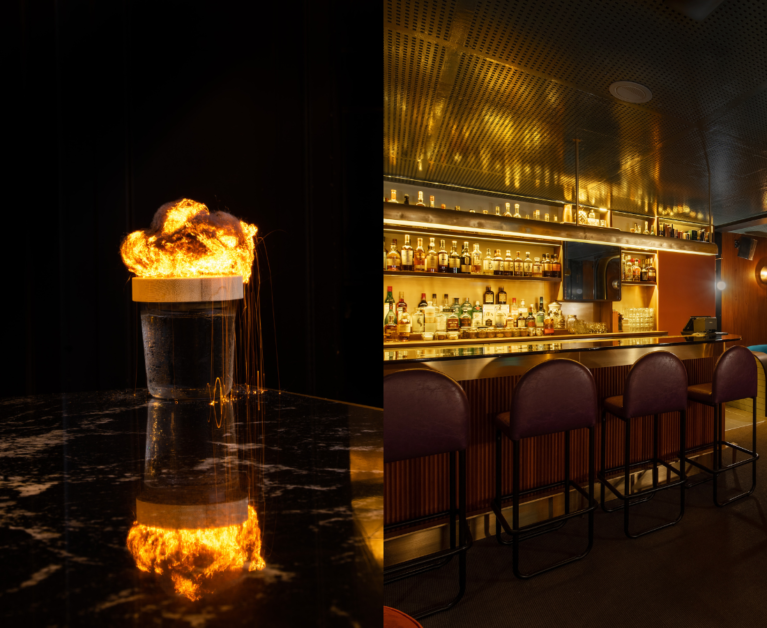 scaled cocktail by handshake speakeasy (mexico) & jigger & pony (singapore) interiors