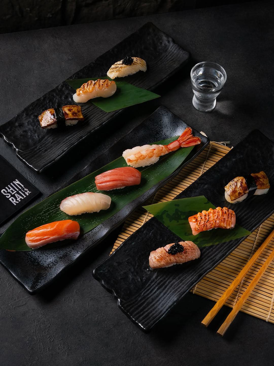 Assorted premium sushi platter including aburi and toro nigiri from Shinrai Japanese restaurant in Telok Ayer.