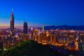 Top Taipei Cafés for Digital Nomads - A night view of Taipei skyline.
