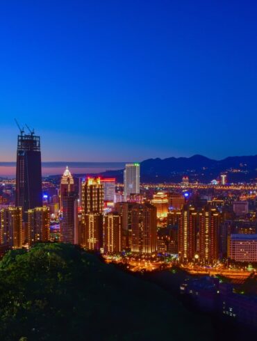 Top Taipei Cafés for Digital Nomads - A night view of Taipei skyline.