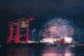 National Day Singapore 2025 fireworks over Marina Bay Sands and skyline during SG60 celebrations at night