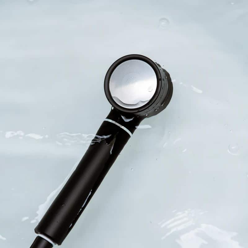 Chlorine-free filtered showerhead by Halo in matte black — a wellness-forward Christmas gift idea for anyone with sensitive skin.