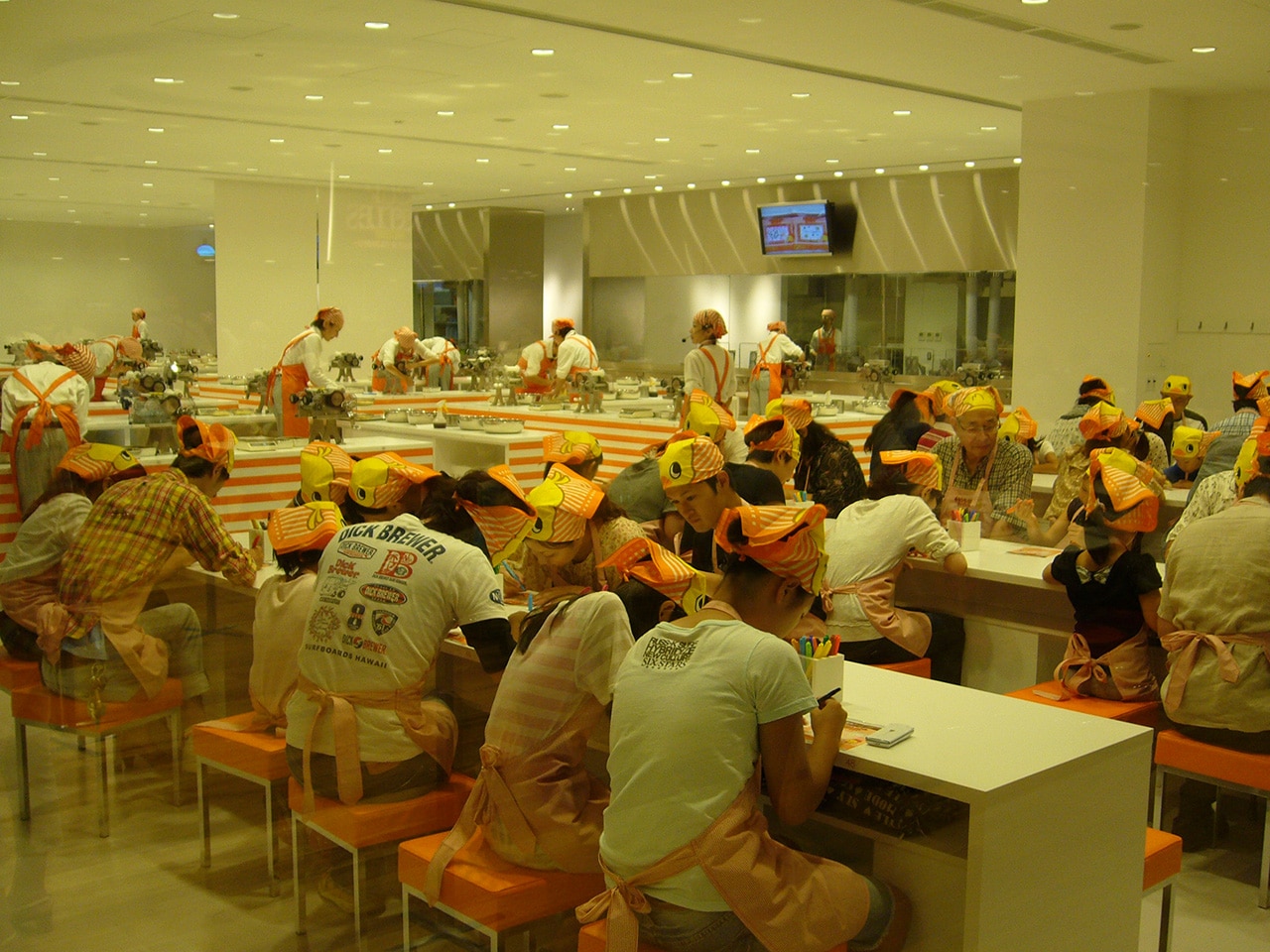 Visitors participating in workshops at the Yokohama Cup Noodles Museum.