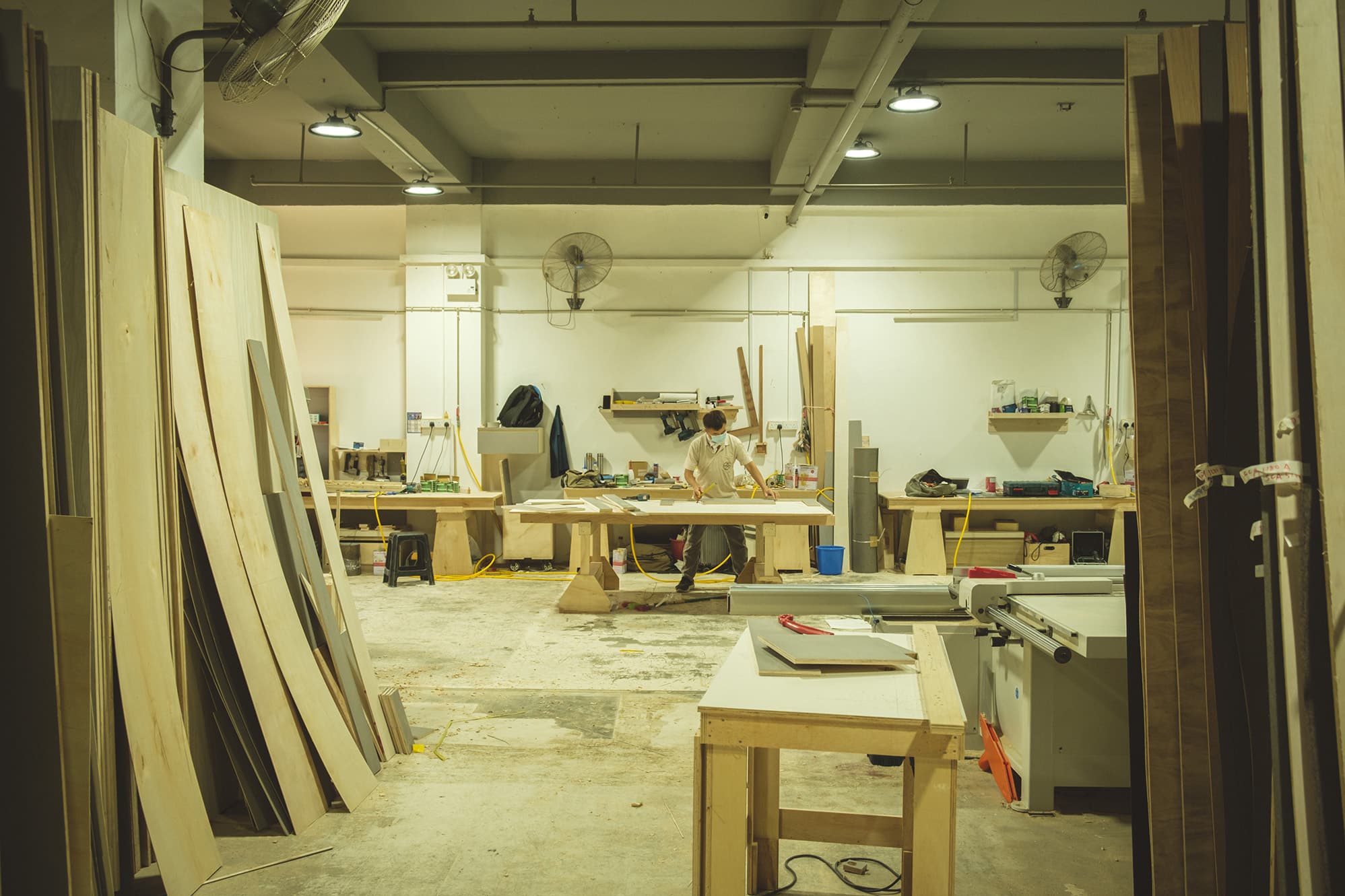 Carpentry workshop at Moonstone Lane featured in OH! Open House art walk, highlighting craft and everyday spaces. 