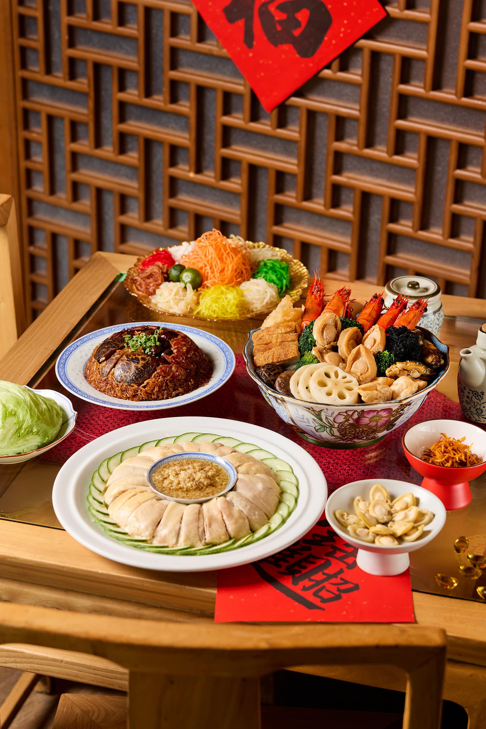 Soup Restaurant reunion takeaway set with classic Chinese dishes designed for Lunar New Year home celebrations