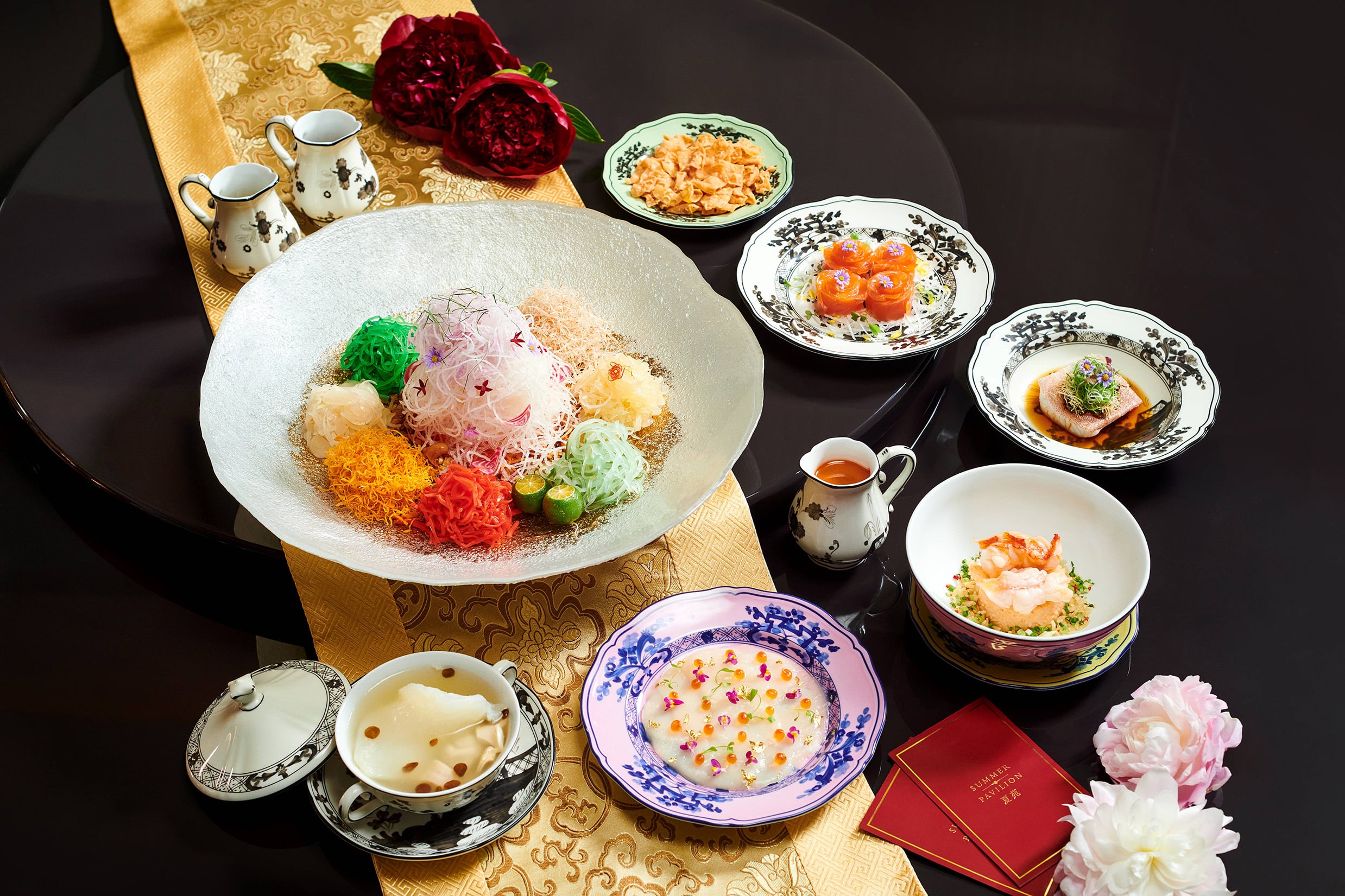 Refined Cantonese Chinese New Year reunion dinner dishes at Summer Pavilion, The Ritz-Carlton Millenia Singapore