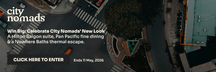 a webbanner annoucing the City Nomads rebrand launch giveaway