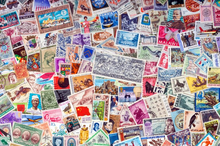 a postage stamp collection