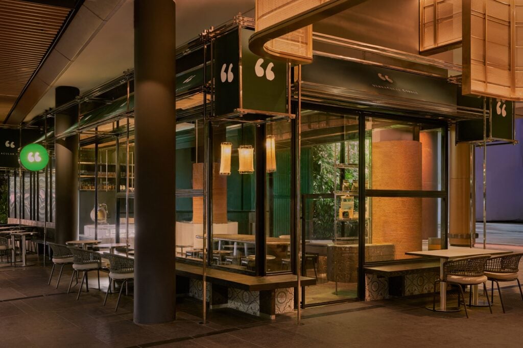 Vernacular Coffee's street-front flagship exterior at Varel Singapore on Selegie Road, with alfresco seating